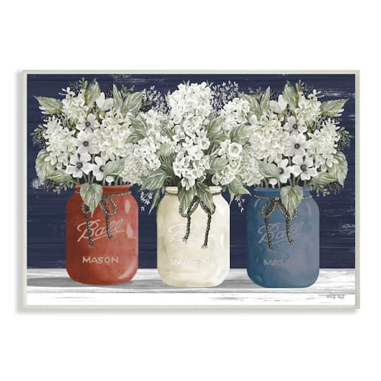 Stupell Industries Americana Floral Bouquets Rustic Flowers Country Pride Wall Plaque
